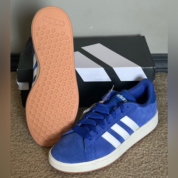 Adidas Royal Blue and White Grand Court Base 00s Sneakers Mens size 9 - Picture 10 of 11